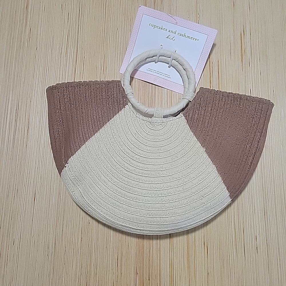 Cupcakes and Cashmere Kids Woven Purse with Ring Handles NWT Boho Hippie Summer